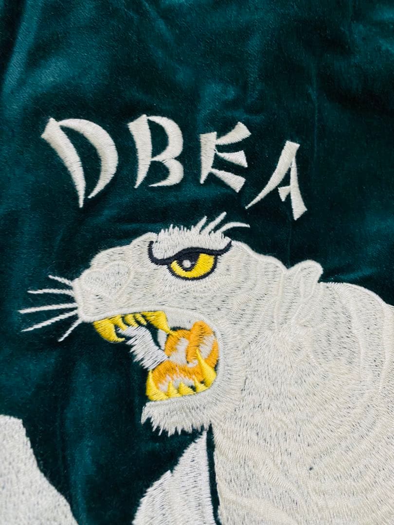 美品 DBEA 未使用 グリーン別珍 虎 日本限定 スカジャン unisex