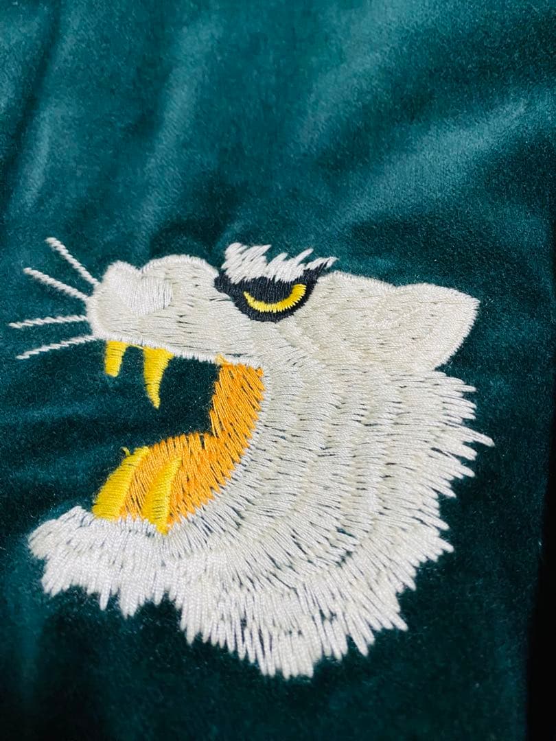 美品 DBEA 未使用 グリーン別珍 虎 日本限定 スカジャン unisex