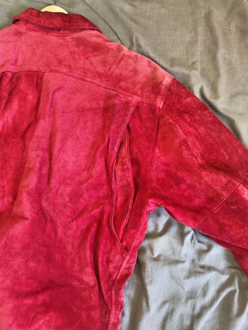 70's〜90's 赤 スウェードコート フランス製