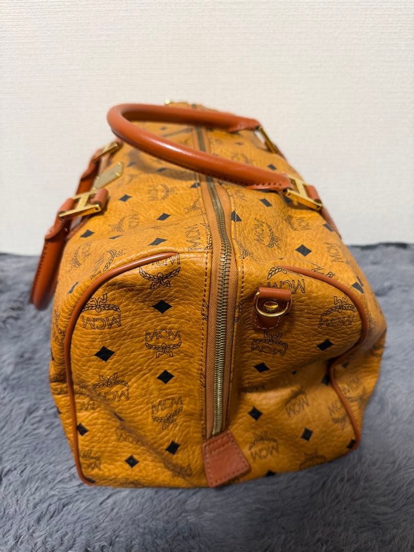 MCM ボストンバッグ ブラウン レザー