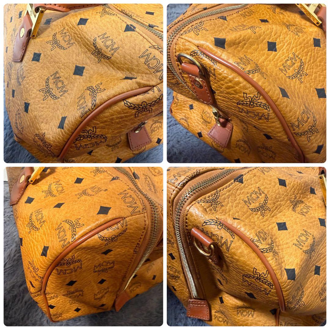 MCM ボストンバッグ ブラウン レザー