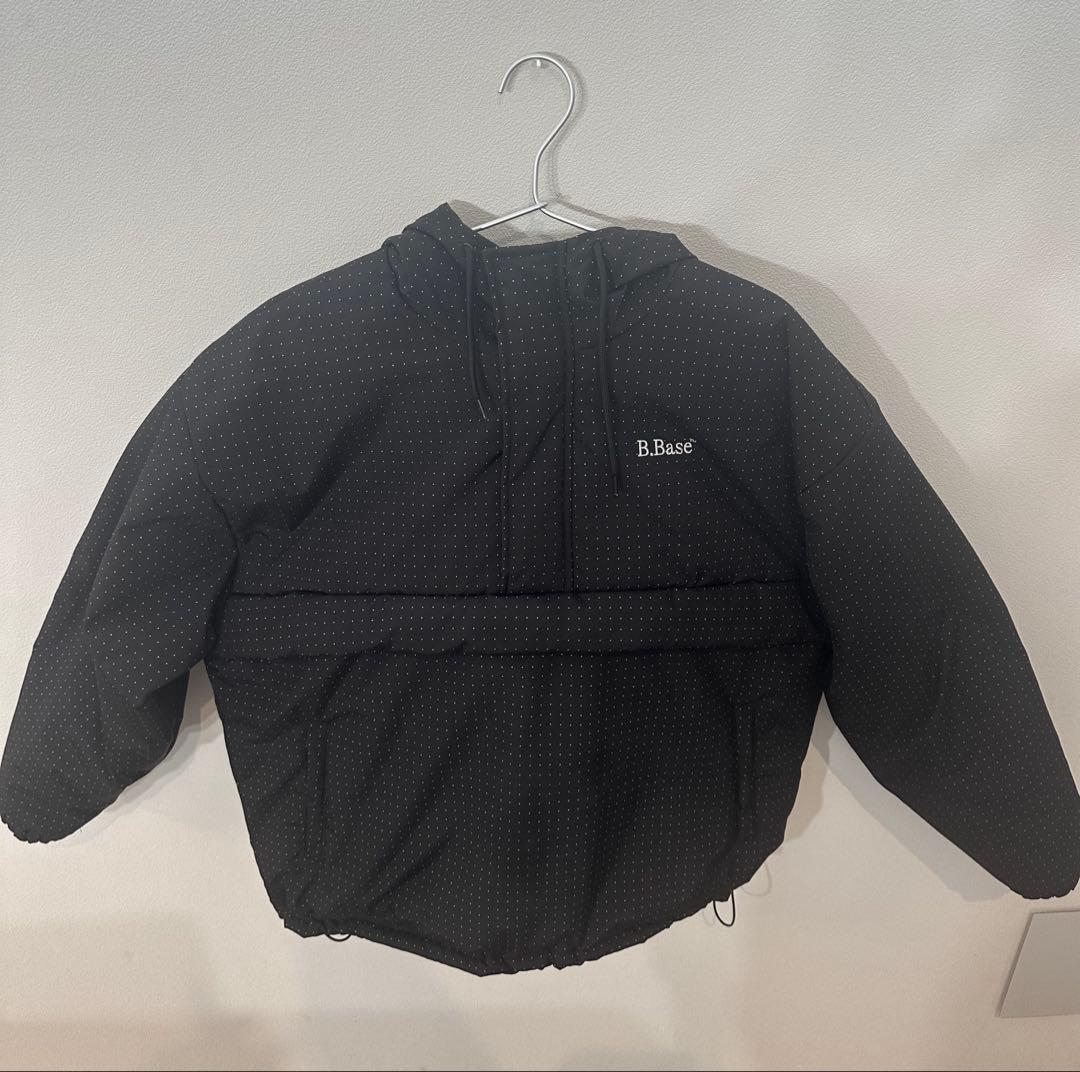 B.Base ブラック ドット柄 パデッドナイロンテックアノラック Mサイズ