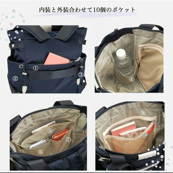 美品　カナナプロジェクト　大容量　リュック　17L　590g　ネイビー　A4