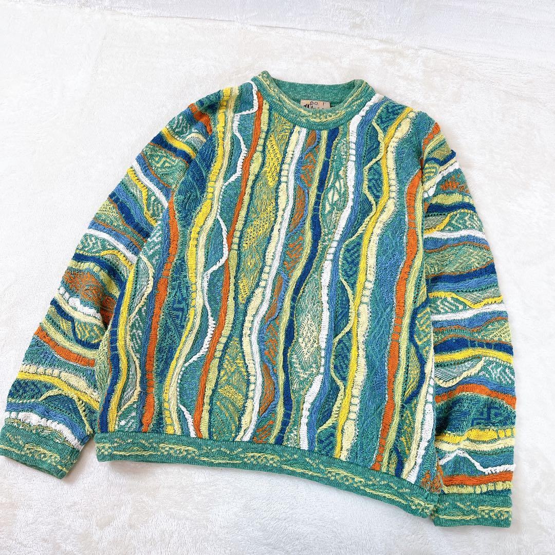 極美品✨COOGI クージ 100%ウール セーター パステルカラー 3Dニット