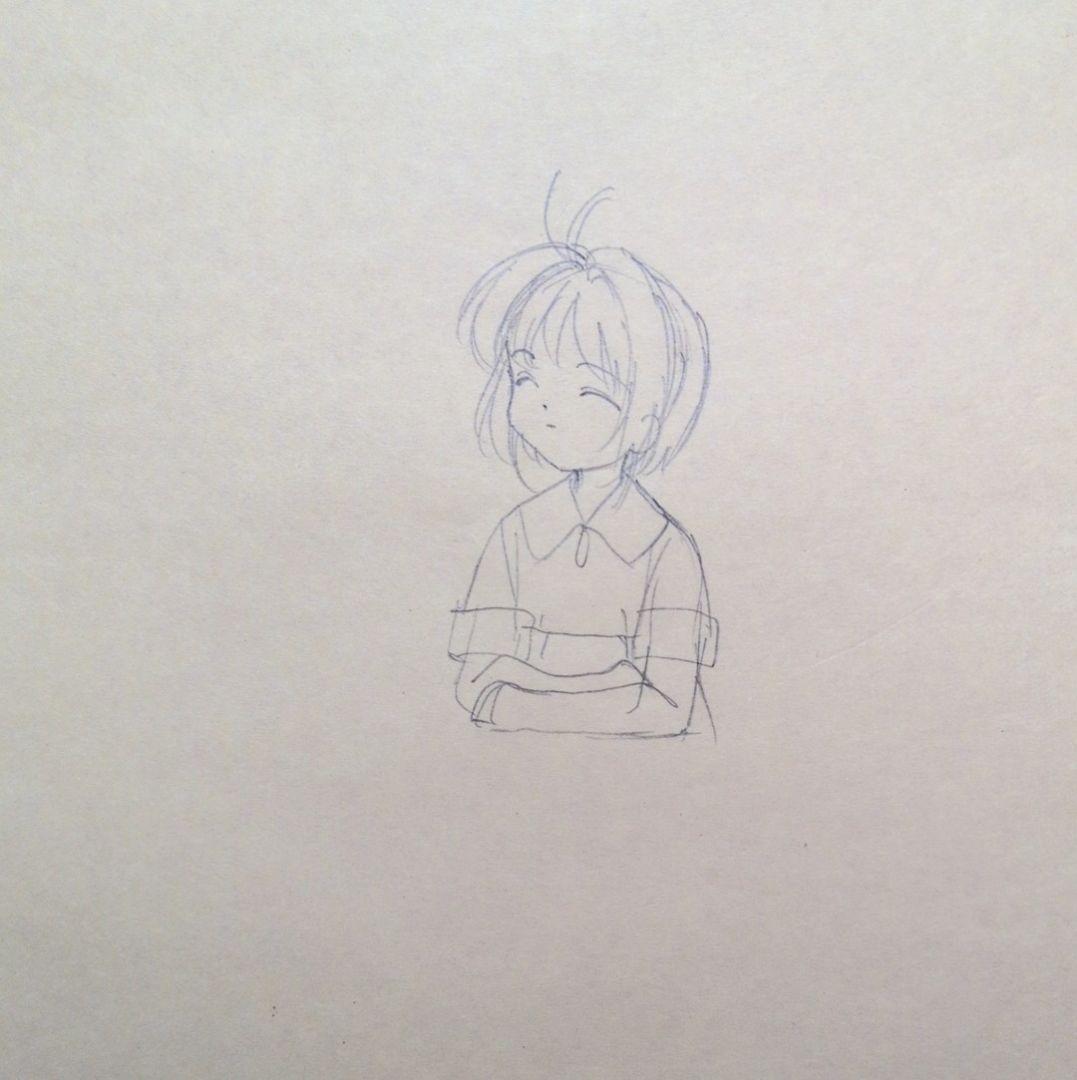 カードキャプターさくら　セル画　原画セット（さくら直筆原画＆現場レイアウト）