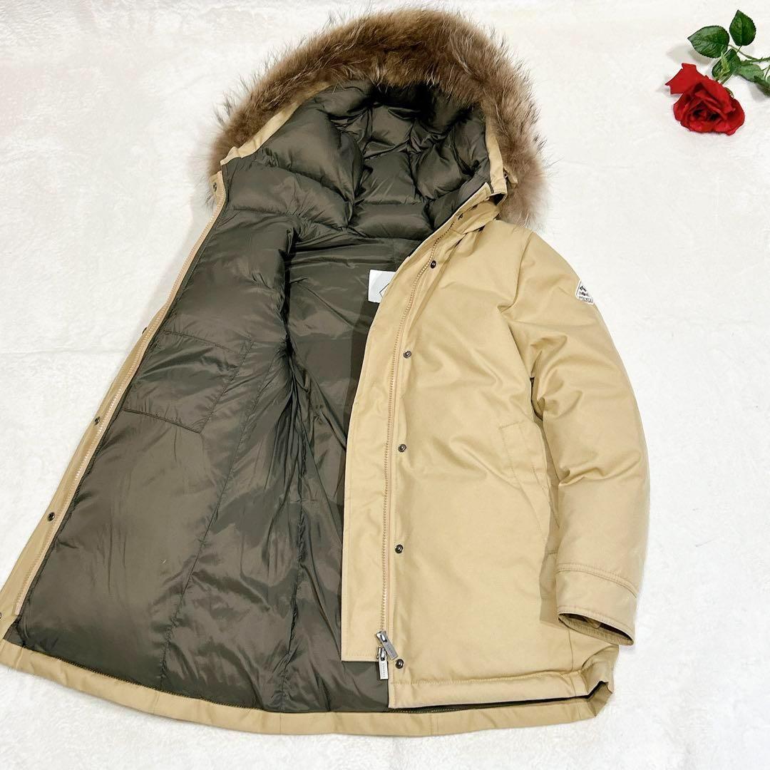 未使用✨　ピレネックス　ボルドー　ダウンジャケット　ファー　36 ベージュ