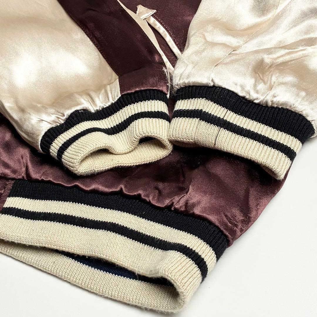 XL【美品】IOLANI(イオラニ)サテンレーヨンリバーシブルスカジャン/虎刺繍