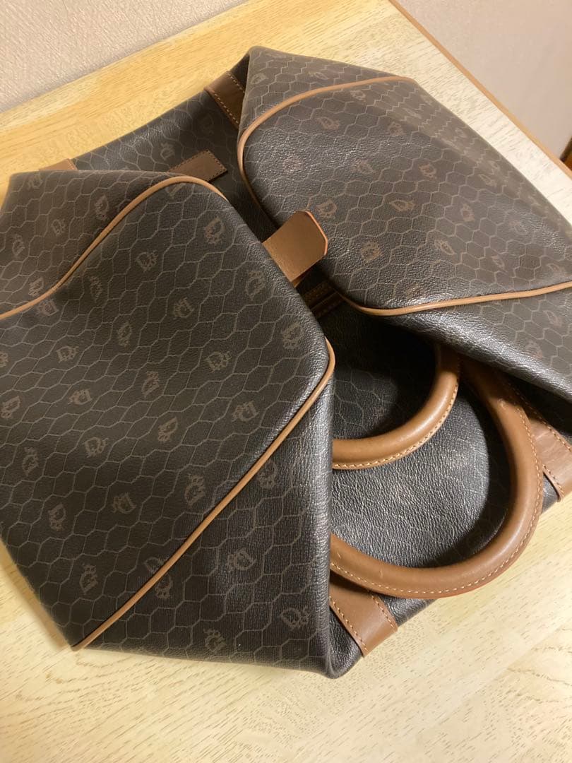 【訳あり】クリスチャンディオール ボストンバッグ ハニカム柄