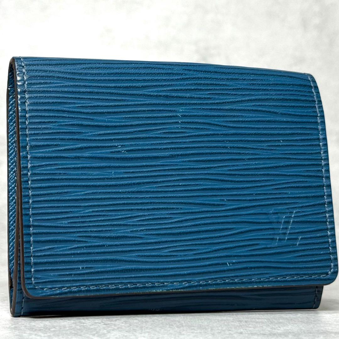 超美品 ルイヴィトン エピ ブルーセレスト アンヴェロップカルトドゥヴィジット