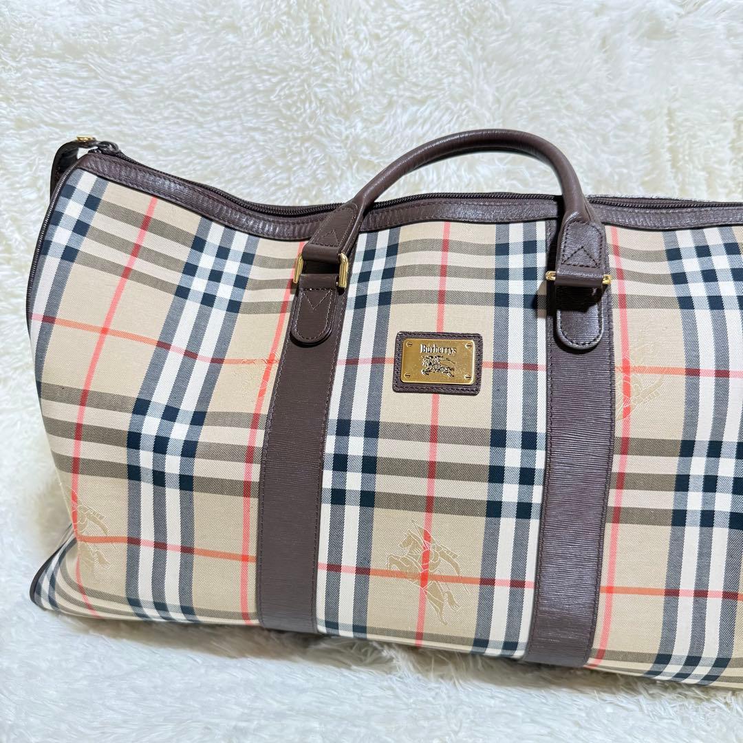 【値下げ中】Burberry ボストンバッグ 大容量 ノヴァチェック バーバリー