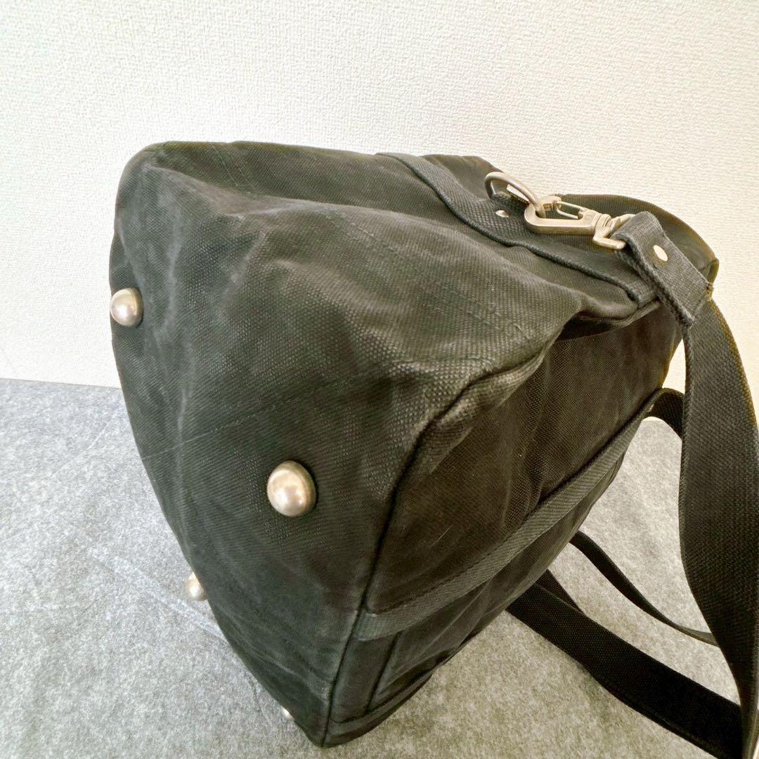 一澤新三郎帆布 2way ショルダーバック ボストンバック ブラック