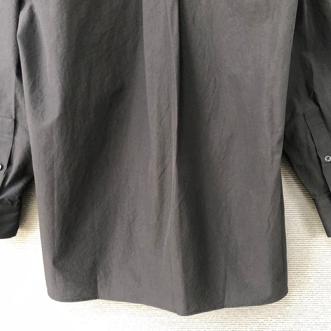 未使用品 BEARDSLEY スクエアネックボタンシャツ F ブラック