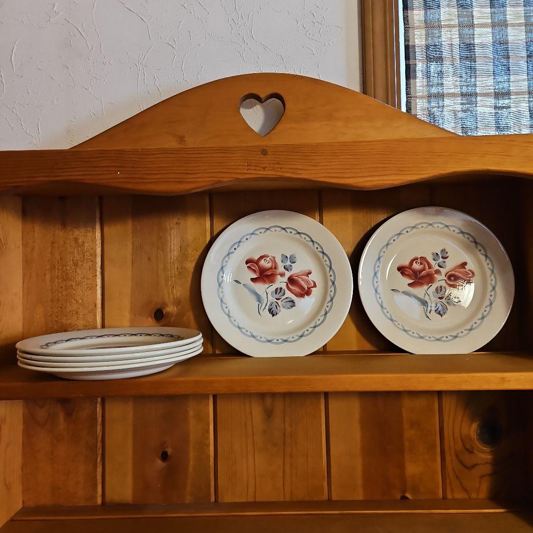 花柄プレート 6枚セット　ディゴアン・サングミンヌ製　 フランス蚤の市