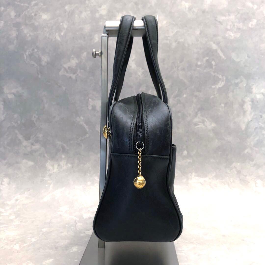 ★GUCCI★レザーミニボストンバッグ ゴールド ブラック