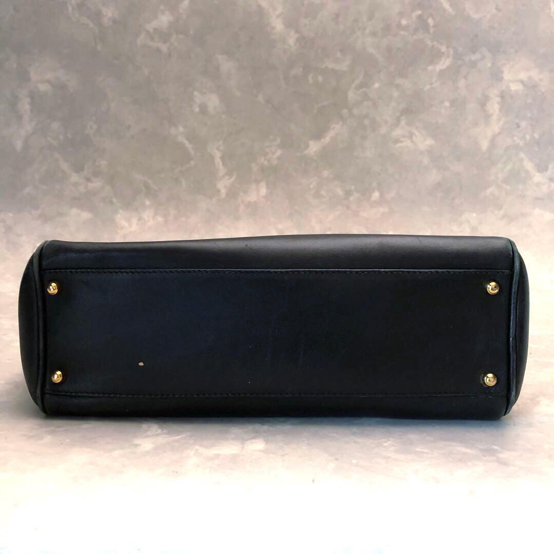 ★GUCCI★レザーミニボストンバッグ ゴールド ブラック