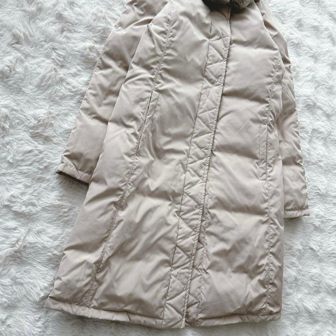 大きいLサイズ✨マックスマーラ★ラビットファー ダウンコート ピンクベージュ