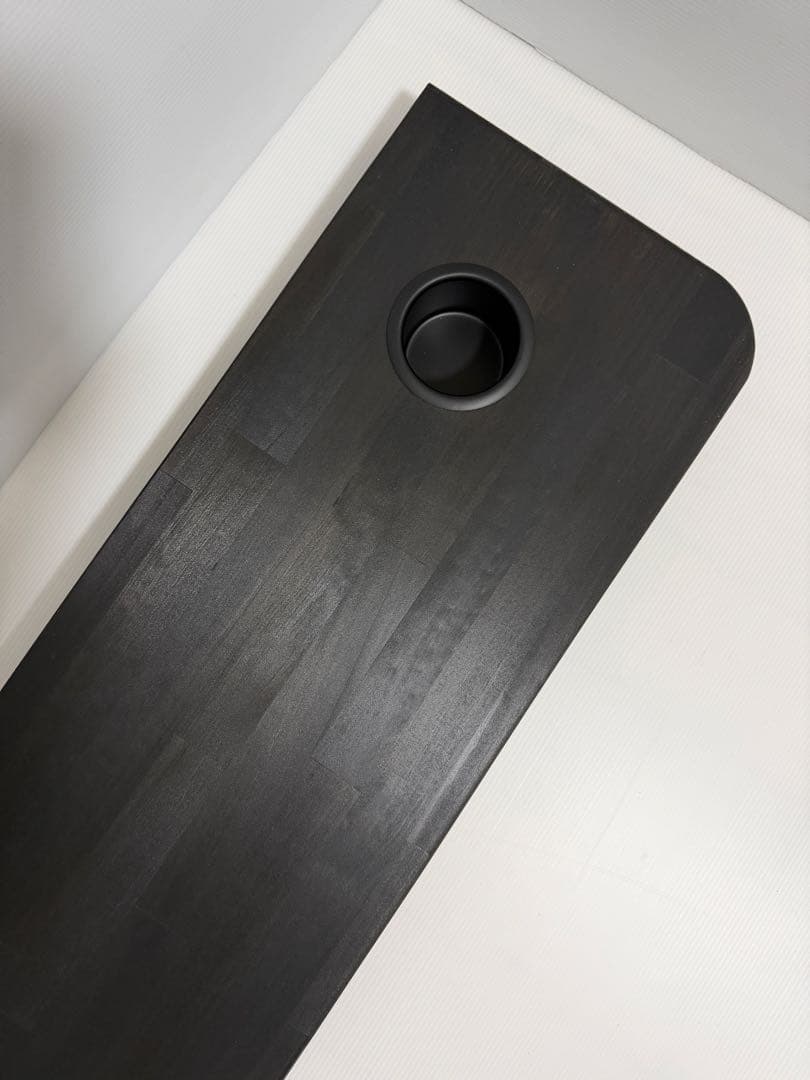 ハイエース セカンドテーブル ブラック1300㎜×300㎜カップホルダー付き