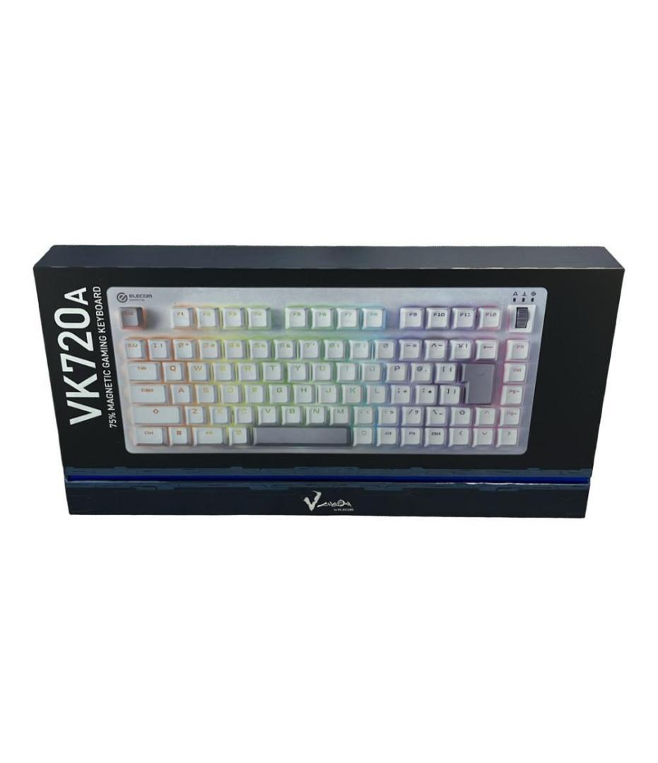 超美品 エレコム VK720A ホワイト メカニカルキーボード_70