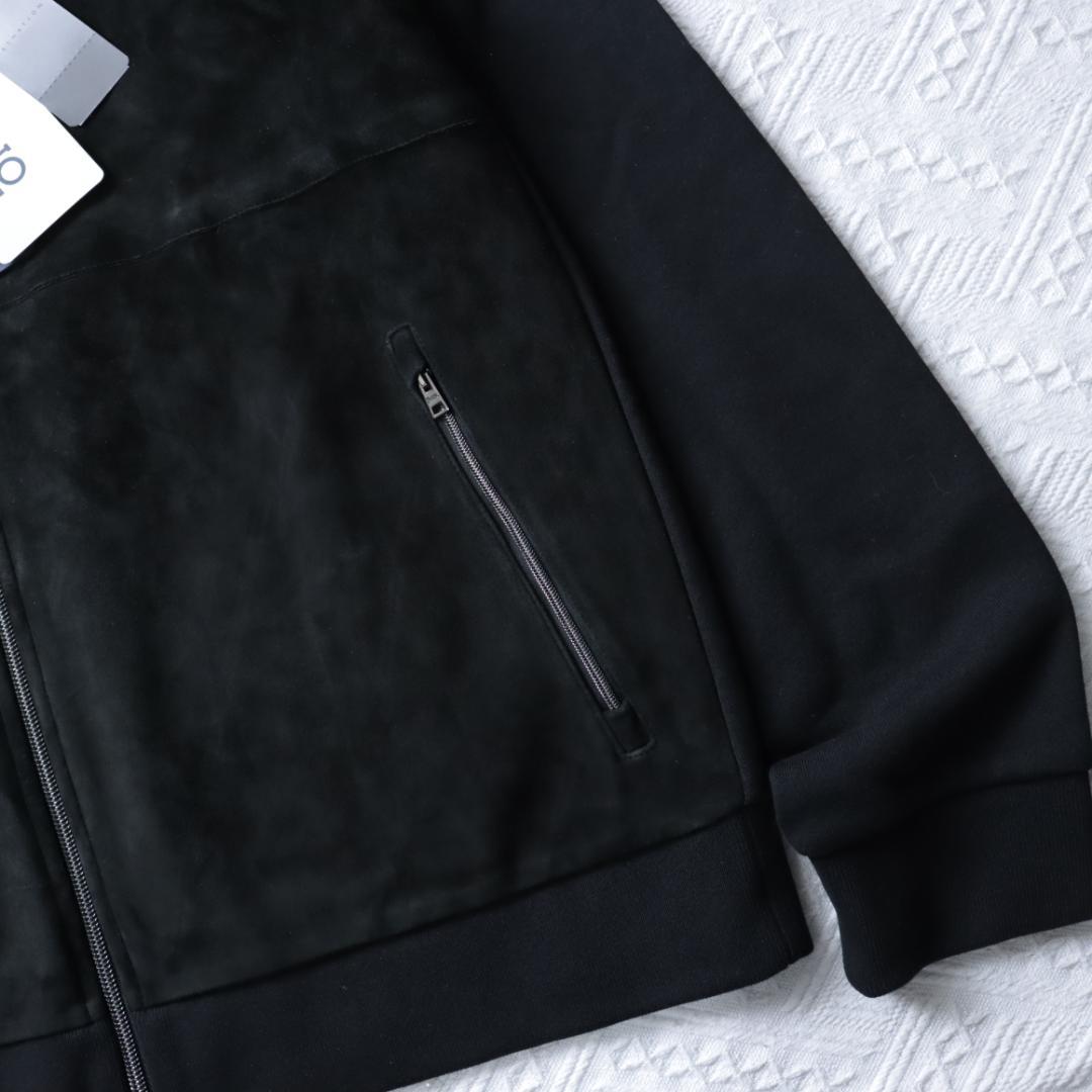 新品タグ付き！ HERNO レザー切替ジャケット　異素材ドッキング　ハイブリッド