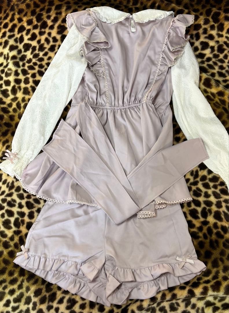 リズリサ フリルスピンドルセットアップ　ピンク