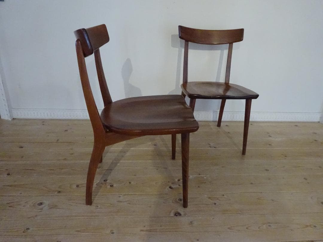 Shin　スタイル　Fill　ダイニングチェア　2脚セット　ウォールナット