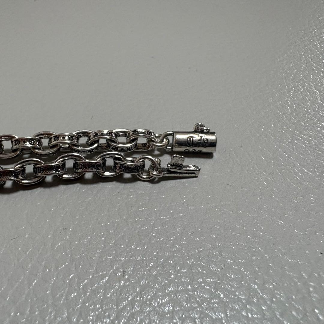 シルバー925　クロスペンダントスモールベイル　50㎝　ペーパーチェーン