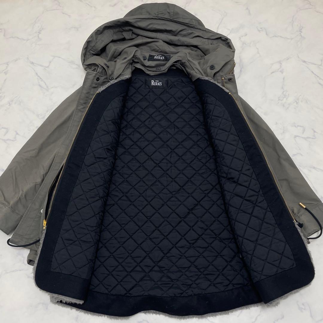 『ザ・リラクス』モッズコート ボアライナー取外し可 3way ダブルジップ