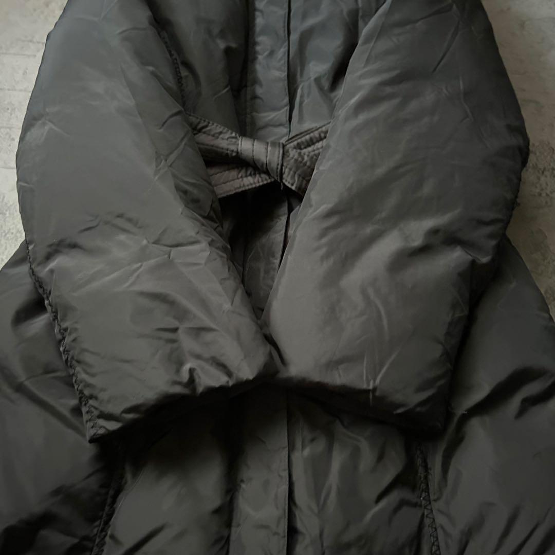 極美品 ピエールカルダン フォックスファー ダウンコート Aライン ベルト 黒