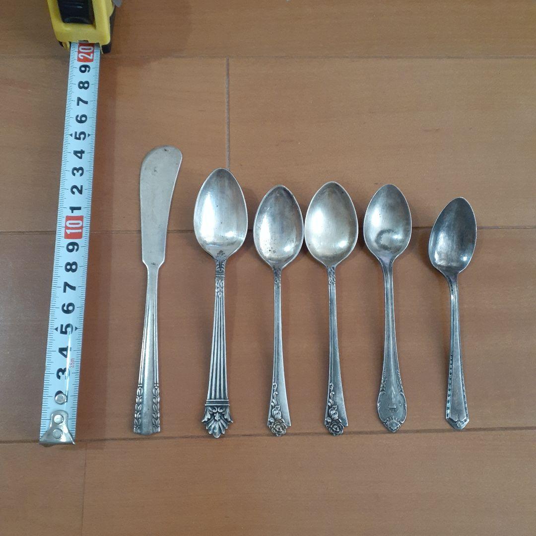 銀製品 スプーン5本バターナイフ1本　まとめ売り silver シルバー