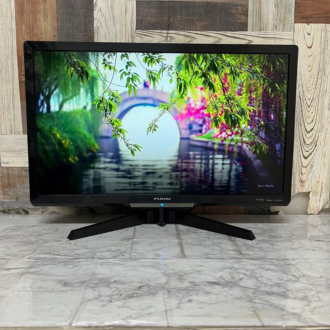 即日受渡❣️全国送料込フナイ24型液晶TV500GB録画機能内蔵。新品リモコンつき
