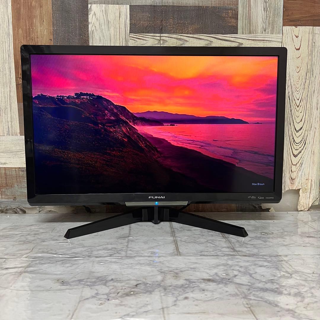 即日受渡❣️全国送料込フナイ24型液晶TV500GB録画機能内蔵。新品リモコンつき
