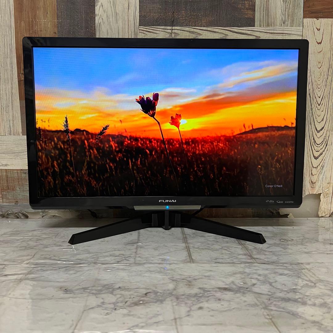 即日受渡❣️全国送料込フナイ24型液晶TV500GB録画機能内蔵。新品リモコンつき