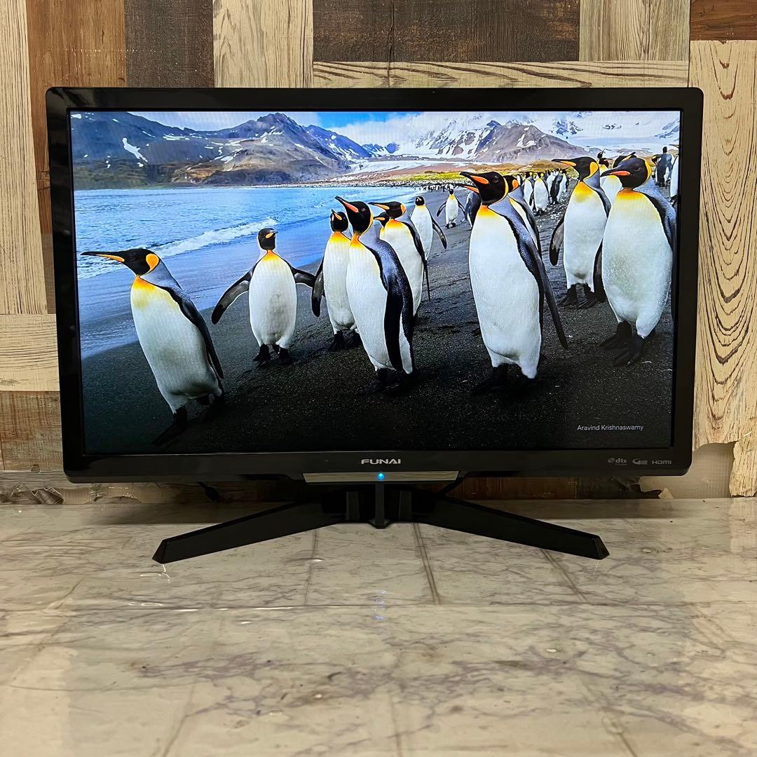即日受渡❣️全国送料込フナイ24型液晶TV500GB録画機能内蔵。新品リモコンつき