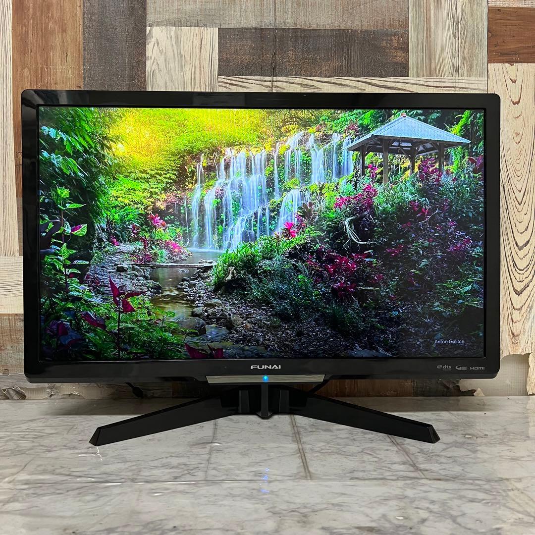 即日受渡❣️全国送料込フナイ24型液晶TV500GB録画機能内蔵。新品リモコンつき