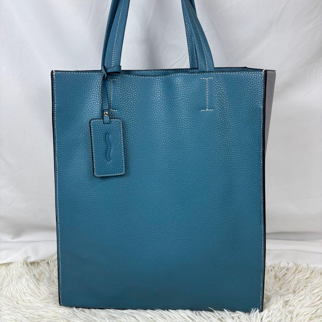 【AMEX別注】BARNEYS NEWYORK トートバッグ レザー ブルー