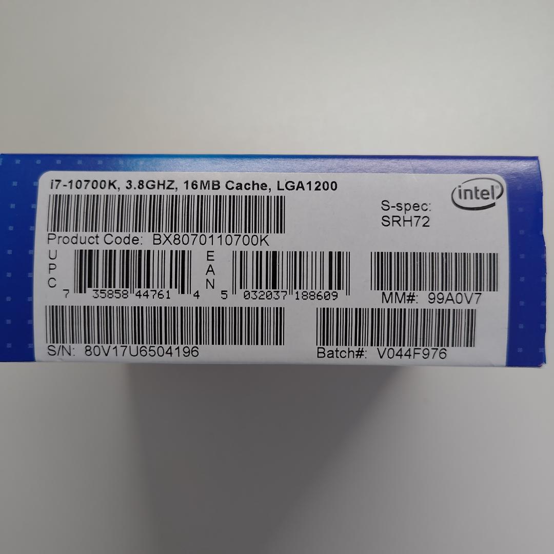 【中古品】Intel Core i7-10700K(動作確認済み)