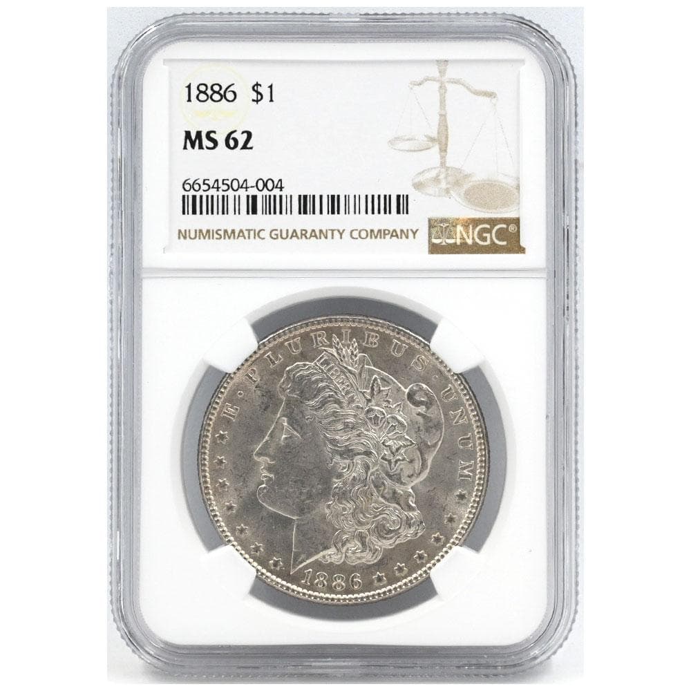 1886 Morgan Silver Dollar MS62モルガンダラー118