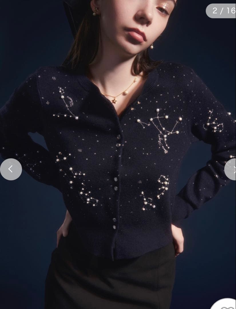 完売♥️新作新品✨FRAY I.Dエトワールエンブロイダリーカーディガン✨NVY