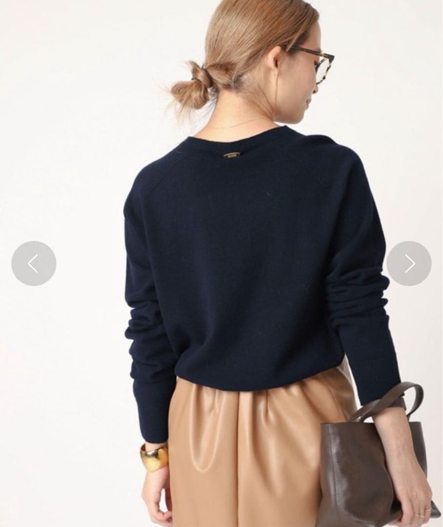 【ほぼ未使用✨】ドゥーズィエムクラス　CAPRIクルーネック ニット ネイビー