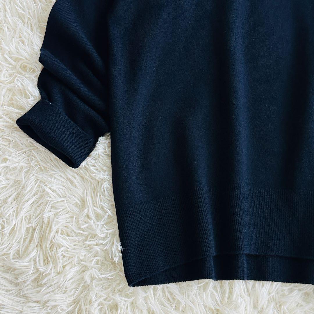 【ほぼ未使用✨】ドゥーズィエムクラス　CAPRIクルーネック ニット ネイビー