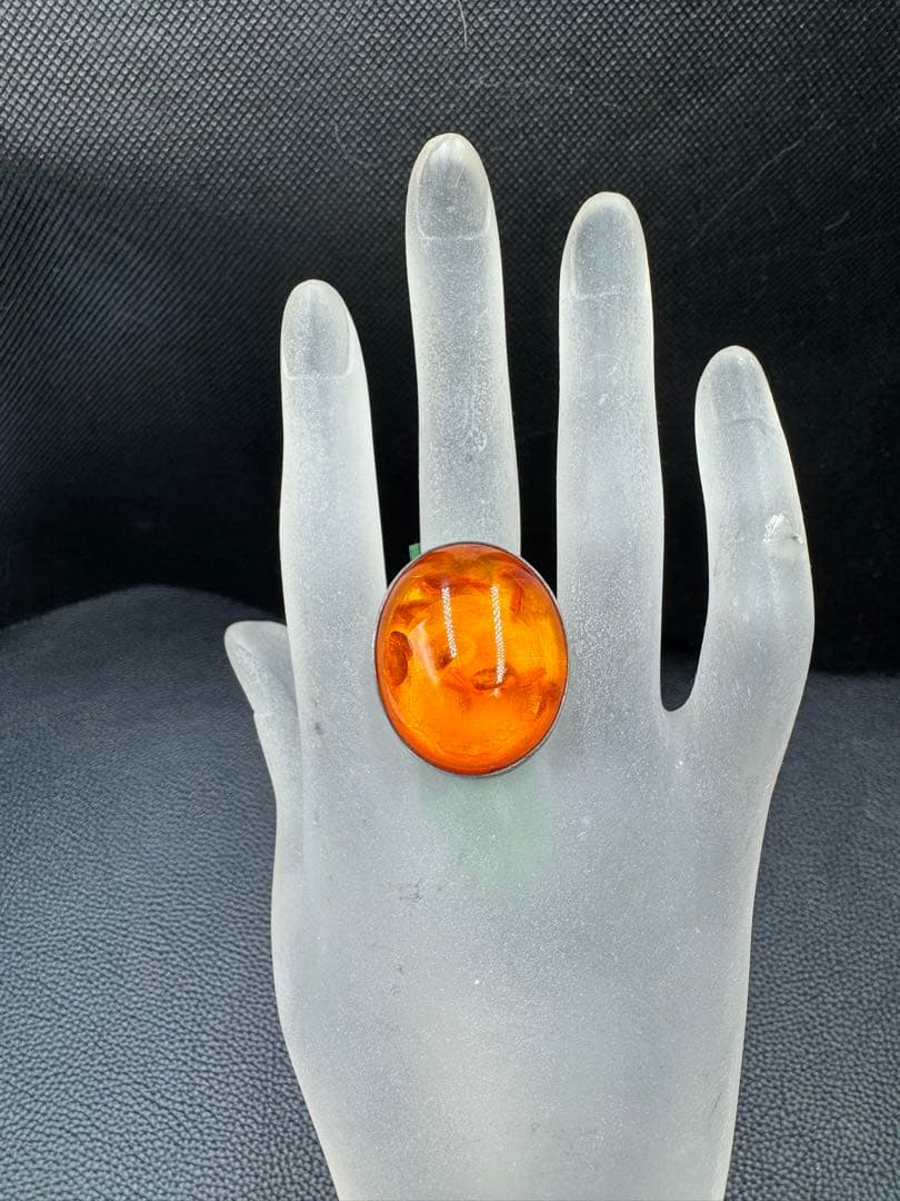 専用　ヴィンテージ 、デンマーク エリック　ニールセンフロム 琥珀 リング