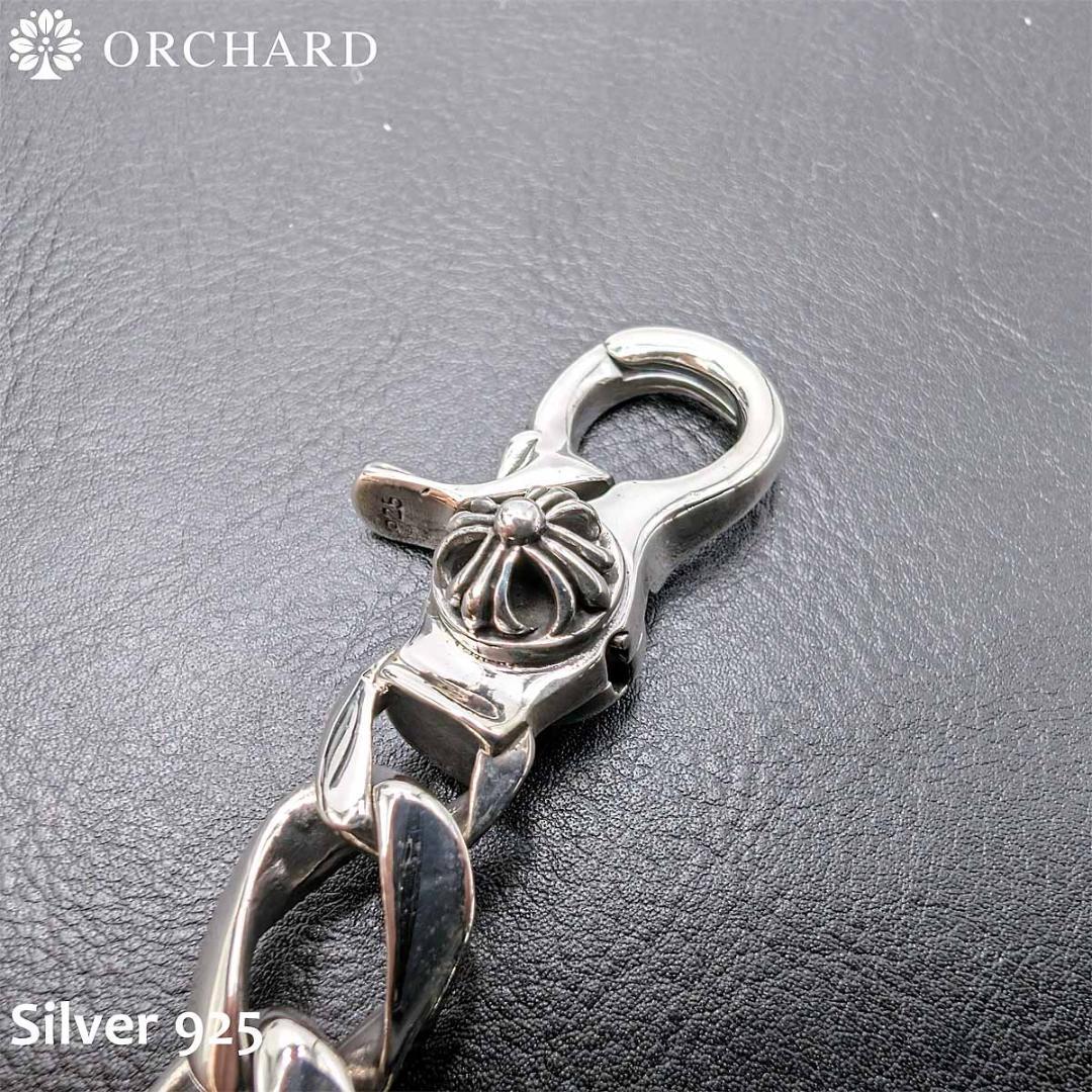 匿名配送/シルバー925/クロス/喜平チェーン/キーリング/キーホルダー