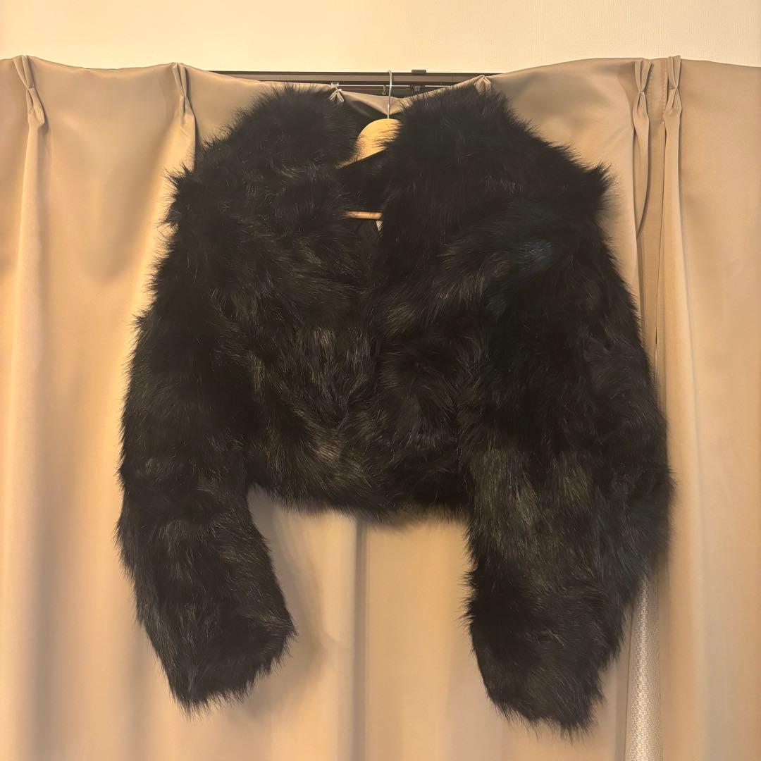 ジャケット・アウター entire studios VICINITY FUR CROP BLACK S