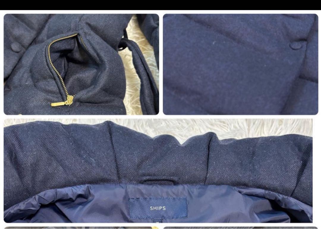 ships ダウンコート　シルク　カシミヤ