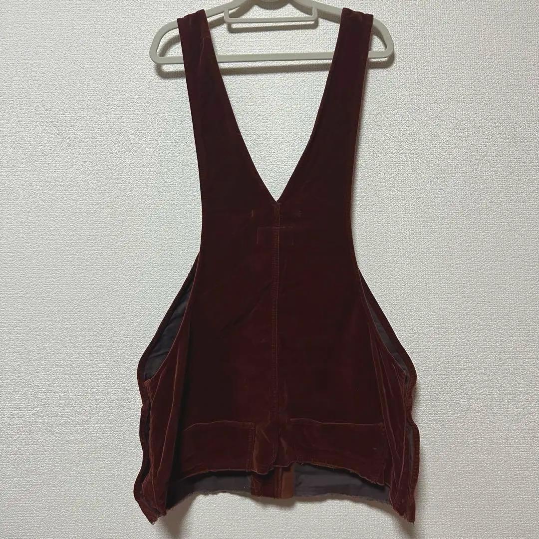 【9/30までの値下げ】doubletダブレットベルベット オーバーオールベスト