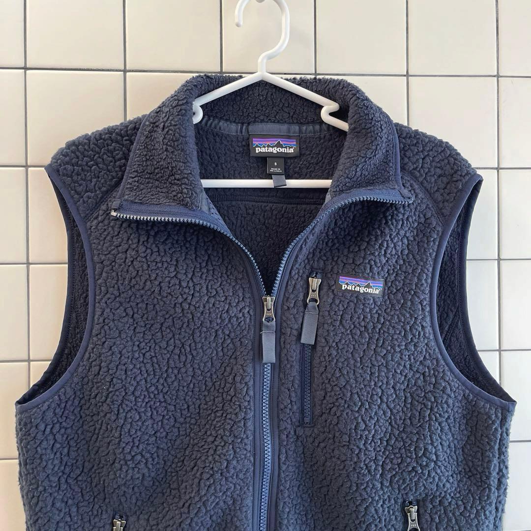 Patagonia レトロ パイル ベスト ネイビー S