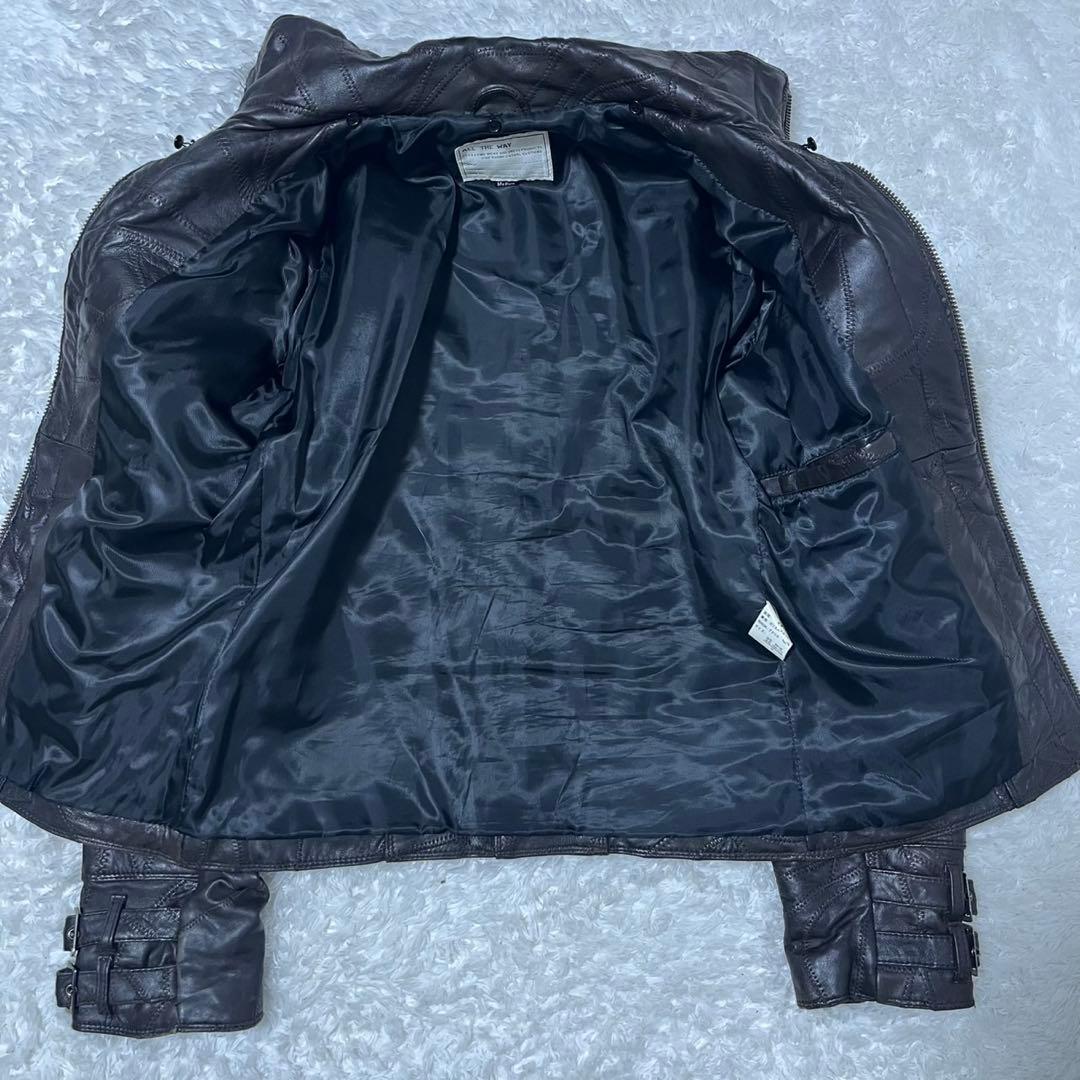 Y2K archive ラムレザージャケット パンク グランジ ギミック 短丈