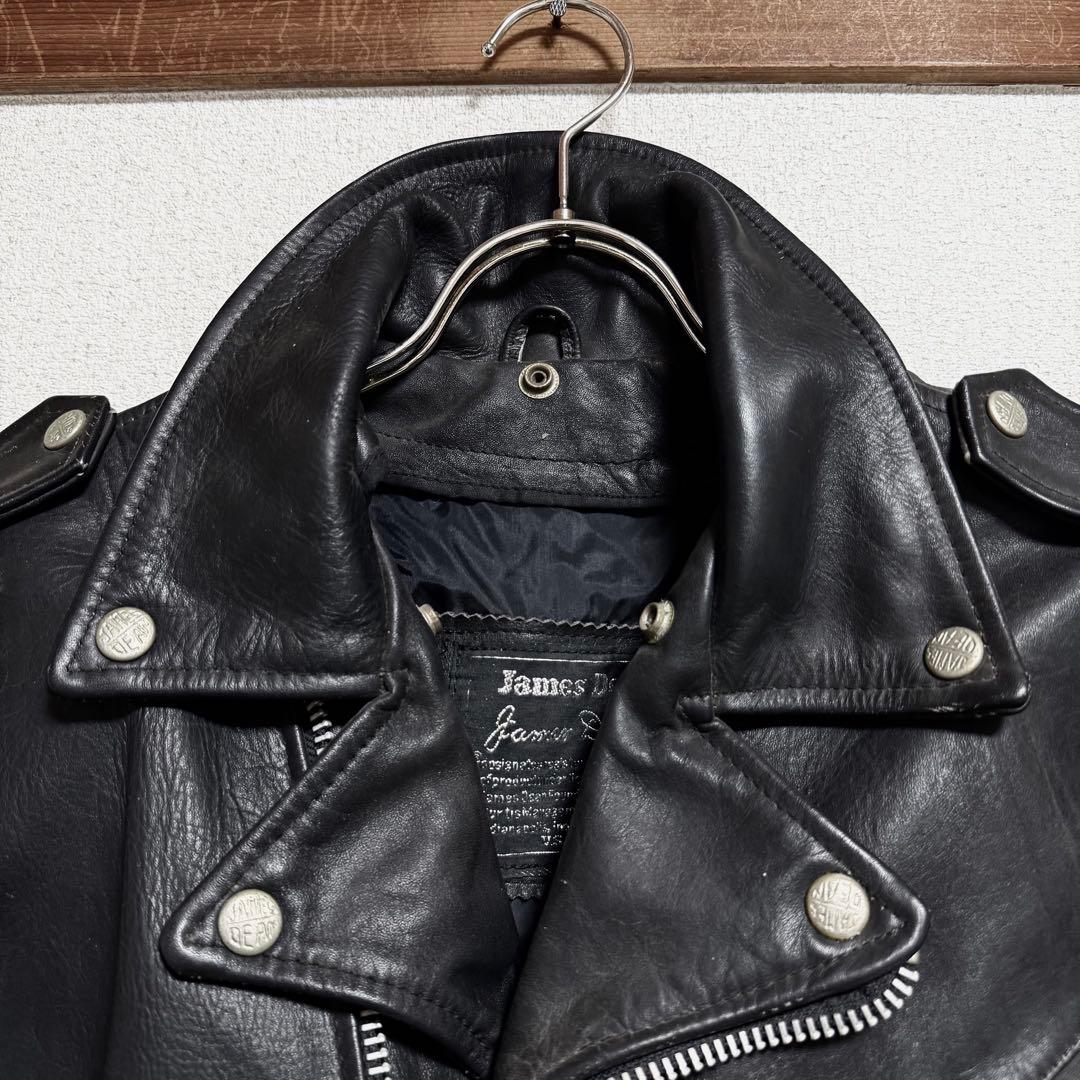 James Dean ダブルライダースジャケット 牛革 メンズ S