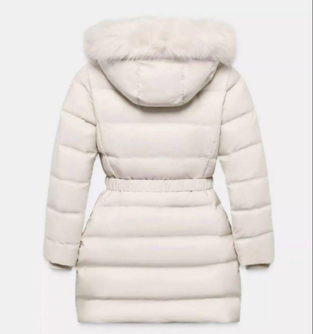 ZARAザラ WIND PROTECTION セミロング丈フードダウンジャケット