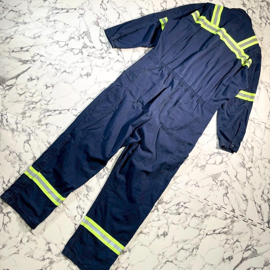 ✨10s✨(XL) カーハート リフレクター付き オールインワン つなぎ 紺